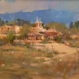 Yates, Marilyn (Malerin 20. Jh.) "Ansicht einer Ranch in New Mexiko", Öl/ Hartfaser, sign. u.r., 30,5x41 cm, Rahmen - photo 1