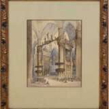 Monogrammist "M.D." (19. Jh.) "Zeremonie im Mailänder Dom", Aquarell um 1850, monogrammiert und Ortsbez. u.l., 32x24 cm, hinter Glas im Passepartout und Rahmen - photo 1