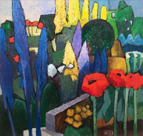 Malchow, Herbert (1942-2015) "Landschaft", Öl/ Platte, monogr. und dat. ´04, direkt beim Künstler erworben, 99x101 cm, Rahmen (H. Malchow war Landschaftsmaler und Grafiker, Studium an der FHS Heiligendamm und a… - photo 1