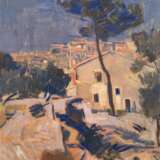 Krause, Heinrich (1885 Rodaun/ Österreich-1951 Wien) "Stadt in Dalmatien", Öl/ Lw., sign. u.r., 75x62 cm, Rahmen (Österreichischer Maler, Werke von Krause sind im Besitz der Österreichischen Galerie im Schloss … - Foto 1