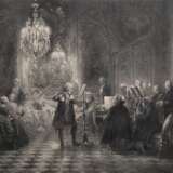 Börner, Franz August (1861-1929) "Flötenkonzert Friedrich des Großen in Sanssouci", Radierung, nach einer Vorlage von Adolf Menzel, bez. "Verlag Paul Sonntag, Berlin W. 1902", O. Felsing, Berlin impr.… - photo 1
