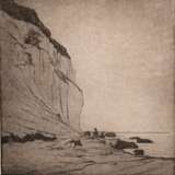 Paulsen, Ingwer (1883 Ellerbeck bei Kiel-1943 Halebüll bei Husum) "Hohes Ufer", Radierung, handsign. u.r., 33,5x31 cm, hinter Glas und Rahmen - photo 1