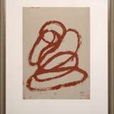 Förg, Günther (1952 Füssen-2013 Freiburg) "Abstrakt in Rot", Farbradierung, sign. u.r. und dat. ´92, 35x25 cm, hinter Glas und Rahmen (Deutscher Maler, Bildhauer und Fotograf, dessen Werke eine lebenslange Fasz… - Foto 1