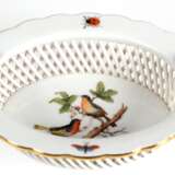 Herend-Korbschälchen, Rothschild, oval, Rand mit plastischen Blüten besetzt, 4x14x10,7 cm - photo 1