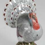 Meissen-Figur "Truthahn", Schwertermarke um 1800, polychrom bemalt, H. 6,6 cm - photo 1