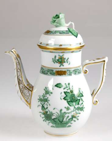 Herend-Mokkakanne, Apponyi Grün mit Golddekor, H. 17 cm - photo 1