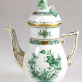 Herend-Mokkakanne, Apponyi Grün mit Golddekor, H. 17 cm - photo 1