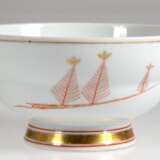 Art-Deco Schale, Fritz von Stockmayer (1877-1940) für Arzberg, Goldrand betrieben, Gebrauchspuren, H. 9 cm, Dm. 17,5 cm - Foto 1