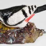 Türklopfer "Specht", Eisen, farbig gefasst, mit Kette, H. 16,5 cm - Foto 1