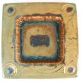 Keramik-Schale, Liebfriede Bernstil (1915-1998), quadratisch, Kristall-Glasur, unterseitig Monogr. und Nr. 81, Künstlernachlaß, 29x29 cm - photo 1