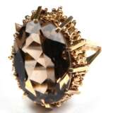 Ring, 585er GG, besetzt mit 1 oval facettierten Rauchtopas, Ges.-Gew. 8,44 g, RG 55 - photo 1