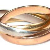 Trinity-Ring, 585er GG/ WG/ RG, 3 ineinander verschlungene Ringe, Ges.-Gew. 6,28 g, RG 59 - photo 1