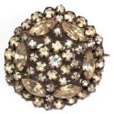 Strassbrosche wohl um ca. 1850, alle Steine original, Durchmesser ca. 3,6 cm - photo 1
