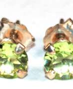 Ювелирные изделия. Ohrstecker, 925er Silber, Peridot, Durchmesser ca. 5mm
