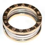 Bulgari-Ring, 585er GG/ WG, 3 Band, seitlich punziert, Ges.-Gew. 9,22 g, RG 60 - photo 1
