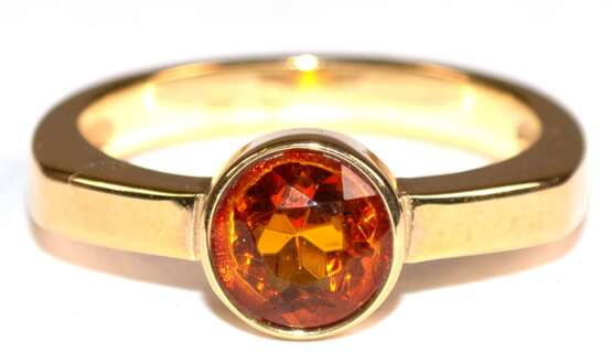 Bernstein-Ring, 333er GG, ca. 4,4 g, modernes Design, RG 59, Innendurchmesser 18,8 mm - photo 1