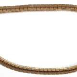 Collier um ca. 1930, Golddouble, mit Verlängerungskette, Breite ca. 1,0 cm, Länge von ca. 40-45 cm tragbar, mit Schleuderguss-Dekor - photo 1