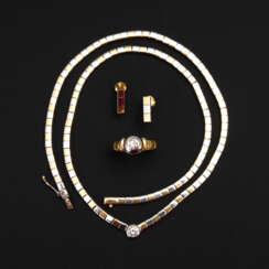 3-teiliges Schmuckset mit Brillant.