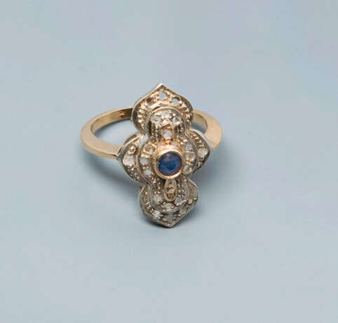 Saphir-Diamant-Ring. - photo 1