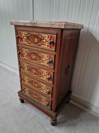 Boulle-style chest of drawers Marble Boulle Mid-20th century - photo 2