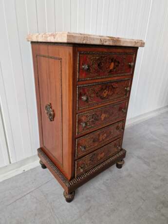 Boulle-style chest of drawers Marble Boulle Mid-20th century - photo 3