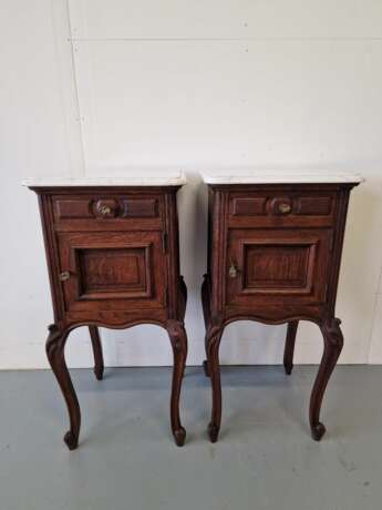 Pair of bedside tables Oak Rococo Early 20th century - photo 1