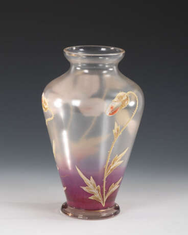 Jugendstil-Vase mit Mohnblütendekor. - Foto 2