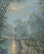 Paysages avec rivière. Луна в парке