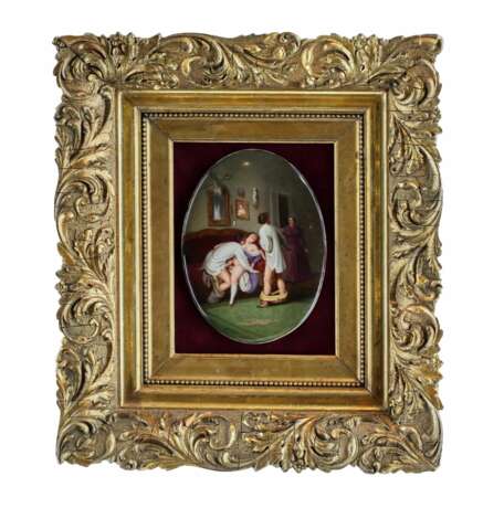 Plaque de porcelaine Love Game KPM Berlin vers 1830 Hand Painted 19th century - Foto 1