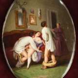 Plaque de porcelaine Love Game KPM Berlin vers 1830 Hand Painted 19th century - Foto 2