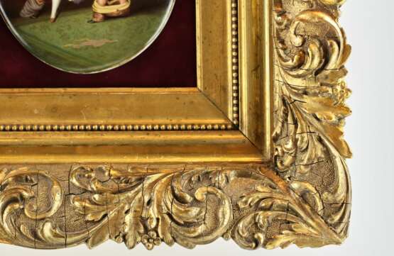 Plaque de porcelaine Love Game KPM Berlin vers 1830 Hand Painted 19th century - Foto 6