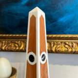 19th Century Pair of Obelisks in Carrara Marble Sicilian Jasper &amp; Black Portoro Marble Napoleon III 19th century - photo 2