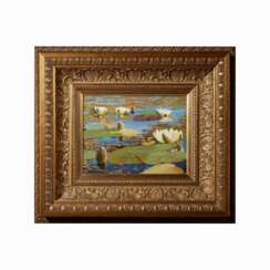Peinture Nenuphars. Lishchenko D.A. Premier quart du XXe si&egrave;cle 