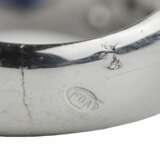 Bague en or 18 carats avec saphir et diamants. Diamants 21th century - photo 7