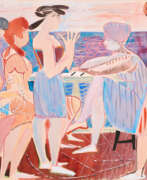Акварель. Edvard Frank. Gespräch am Meer