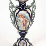 Jugendstil-Vase mit Kobaltfond. - Foto 1
