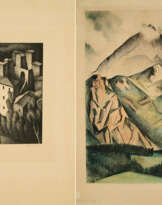 Alexander Kanoldt. Konvolut von 2 Lithografien