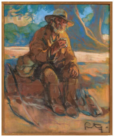 Louis FORTUNEY (1875-1951)
Vieil homme à la bout… - фото 1