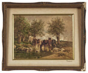Constant TROYON (1810-1865)
Bétail s’abreuvant
…