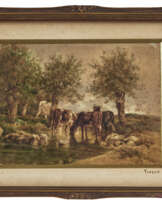 Constant TROYON (1810-1865)
Bétail s’abreuvant
…