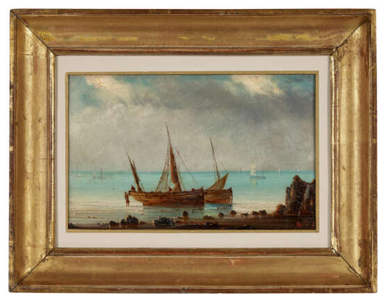 JUBLIN (XIX-XX)
Pêcheurs en bord de mer
Huile… - photo 1