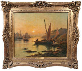 Hendrik VADER (XIX-XXème siècle)Bord de mer ani…