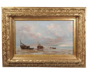 Jules DUPRÉ (1811-1889)Moulins en bord de mer, …