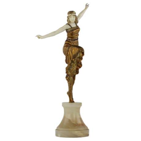 Бронзовая фигура Русская танцовщица. Paul PHILIPPE 1920 г. Кость Early 20th century г. - фото 1