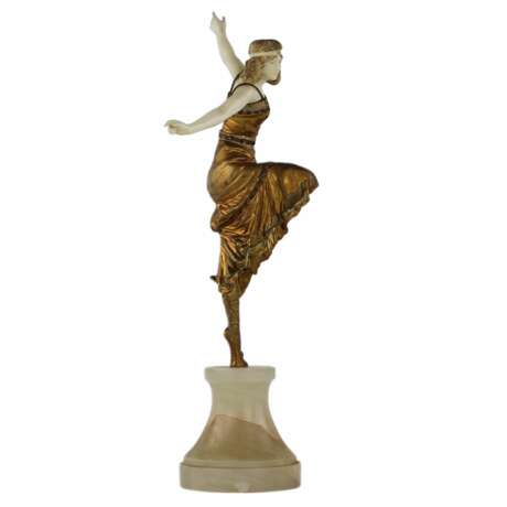 Бронзовая фигура Русская танцовщица. Paul PHILIPPE 1920 г. Кость Early 20th century г. - фото 5