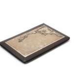 Leather portfolio with silver overlay. Russia 1908-1917. Silver 84 19th century - photo 1