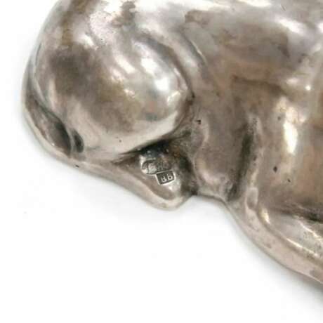 Silver Dog in the Faberge style Russia 1920 century Silver 84 20th century - photo 3