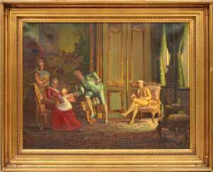 Peinture &agrave; l&amp;39;huile Composition figurative de KKristian Zahrtmann 