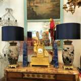 Pair of Japanese Large cloisonn&eacute; enamel Lamps 19th Century Bronze 19th century - photo 7