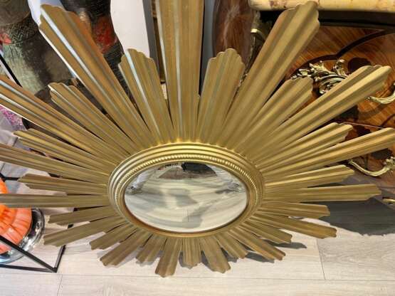 1960s Large Sun-Shaped Convex Mirror Металл Rococo Mid-20th century г. - фото 5
